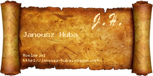 Janousz Huba névjegykártya